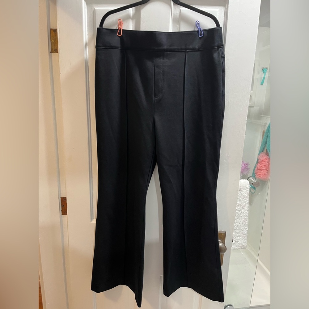 Spanx Pants Womens 2X Black Hi-Rise Pull On Classic Bootcut Work Office trouser